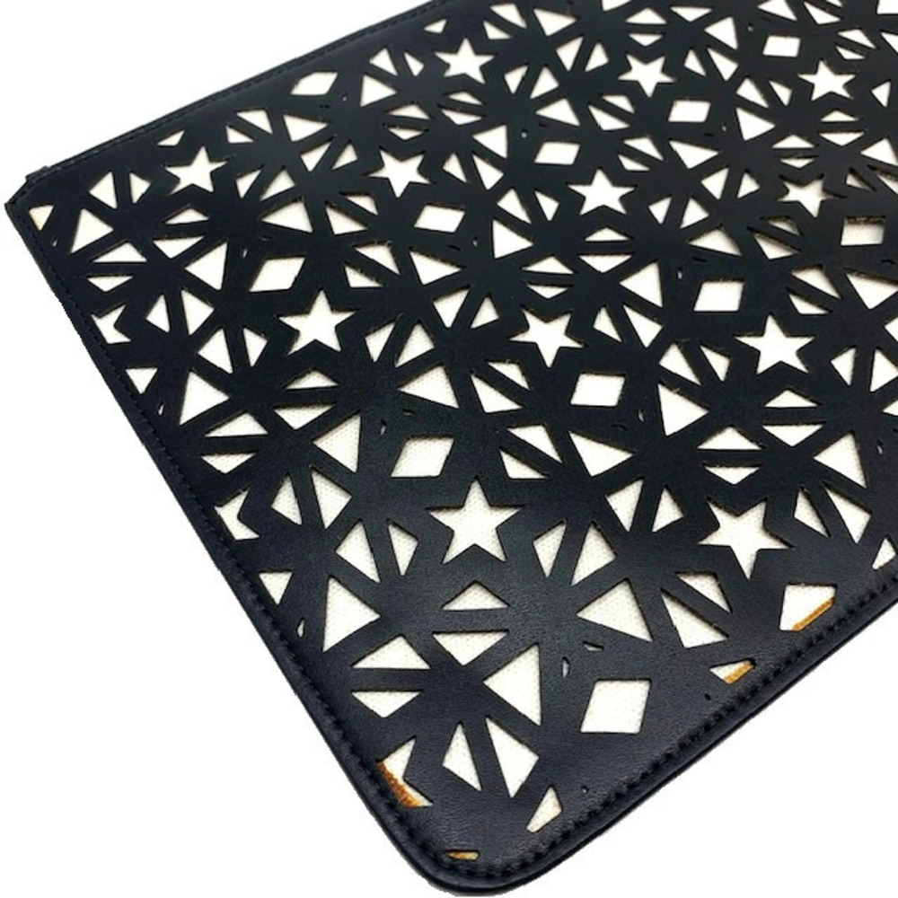 Givenchy Clutch Star Canvas Bag Leather